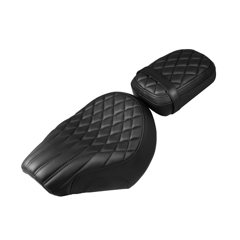 JUNJUMOTO Motorcycle Seat Driver and Passenger Seat Compatible with Honda CMX1100 Rebel 1100 CM1100 20212025 Black Stiching